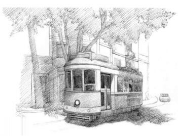 街景素描铺色画法步骤02